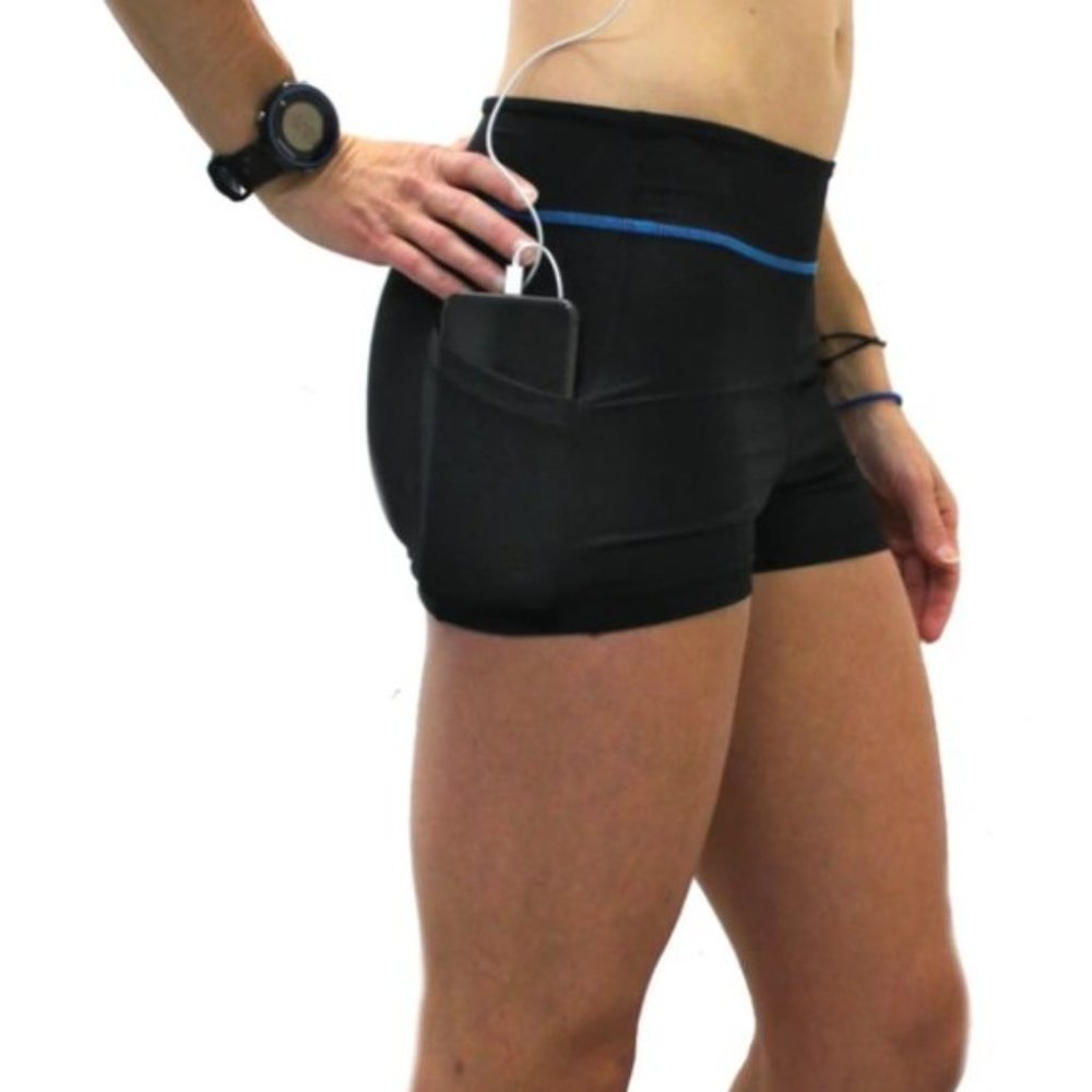 Elevenpine Black Multi Sport Compression Brief Short Womens Large NWT